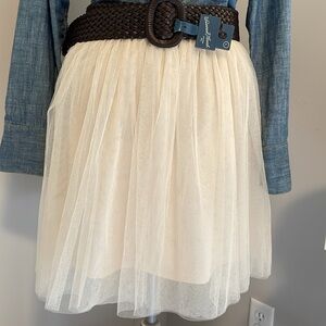 Lauren Conrad cream tool mini skirt